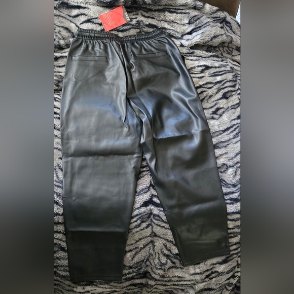 SANTINY Women's Faux Leather Pants #1169 - Picture 3 of 12